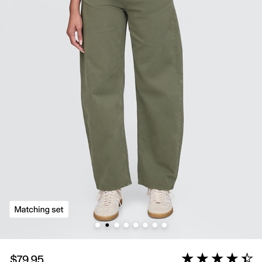 GAP Olive Green Barrel Pants